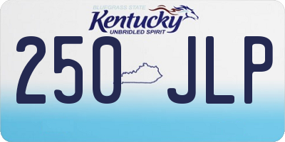 KY license plate 250JLP