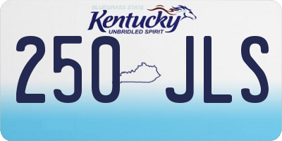 KY license plate 250JLS