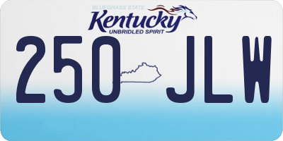 KY license plate 250JLW