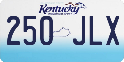 KY license plate 250JLX