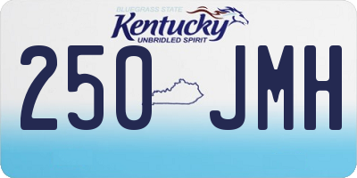 KY license plate 250JMH