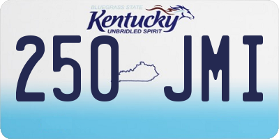KY license plate 250JMI
