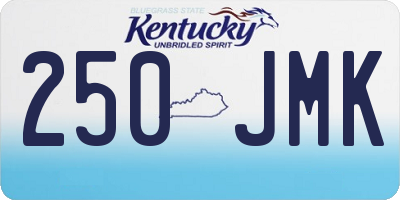 KY license plate 250JMK