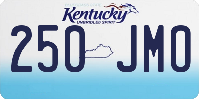KY license plate 250JMO