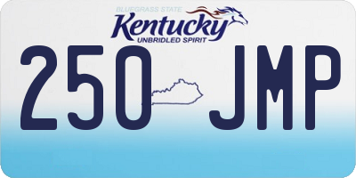 KY license plate 250JMP