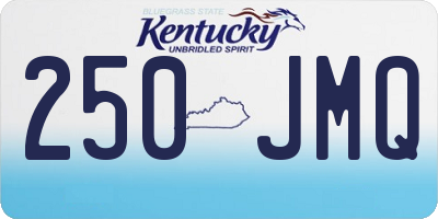 KY license plate 250JMQ