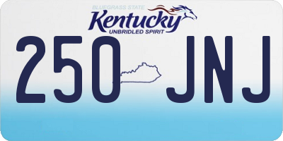 KY license plate 250JNJ