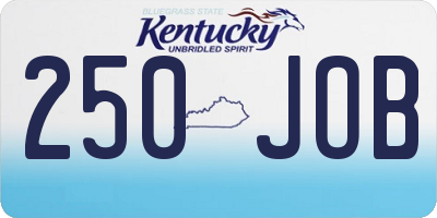 KY license plate 250JOB