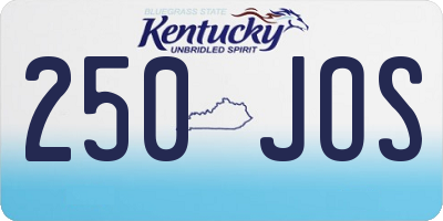 KY license plate 250JOS