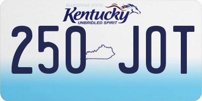 KY license plate 250JOT
