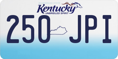 KY license plate 250JPI