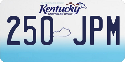 KY license plate 250JPM