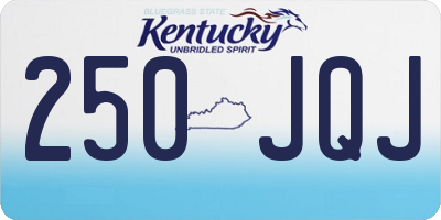 KY license plate 250JQJ