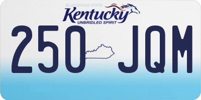 KY license plate 250JQM