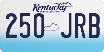 KY license plate 250JRB
