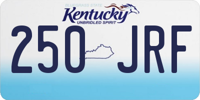 KY license plate 250JRF