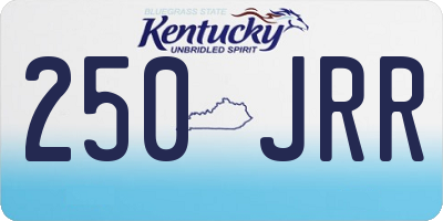 KY license plate 250JRR