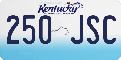KY license plate 250JSC