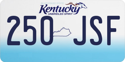 KY license plate 250JSF