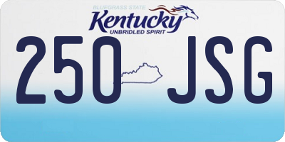 KY license plate 250JSG