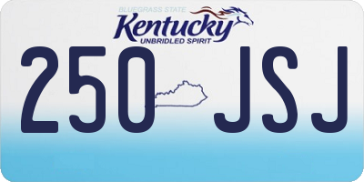 KY license plate 250JSJ