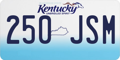 KY license plate 250JSM