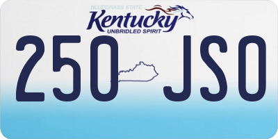 KY license plate 250JSO