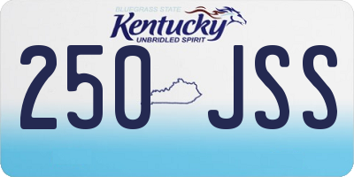 KY license plate 250JSS