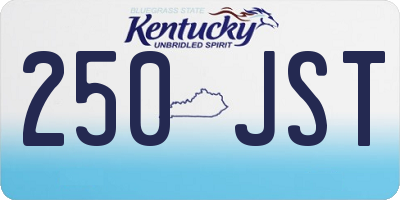 KY license plate 250JST