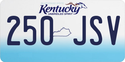 KY license plate 250JSV