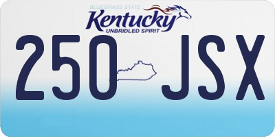 KY license plate 250JSX