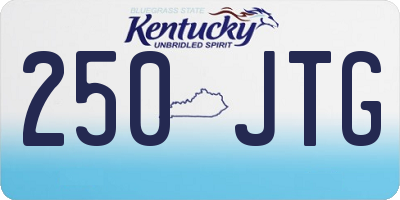 KY license plate 250JTG