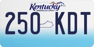 KY license plate 250KDT