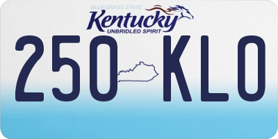 KY license plate 250KLO