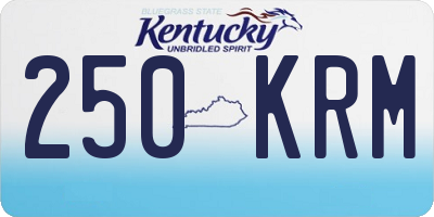 KY license plate 250KRM