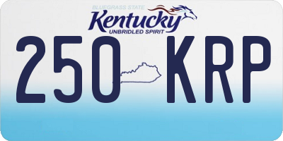 KY license plate 250KRP
