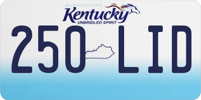 KY license plate 250LID