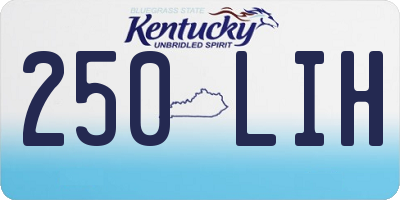 KY license plate 250LIH