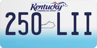 KY license plate 250LII