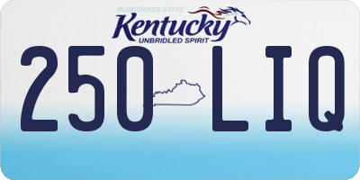 KY license plate 250LIQ