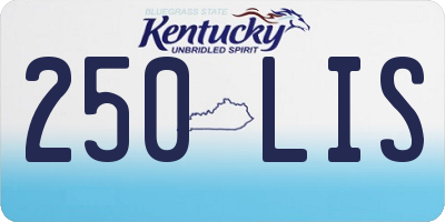 KY license plate 250LIS