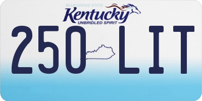 KY license plate 250LIT