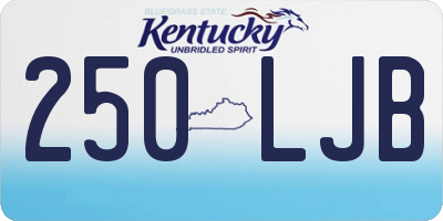 KY license plate 250LJB