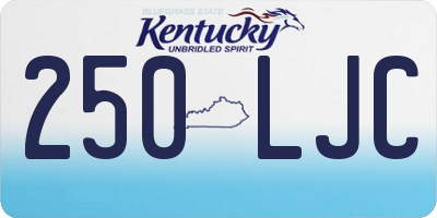 KY license plate 250LJC