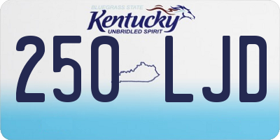 KY license plate 250LJD