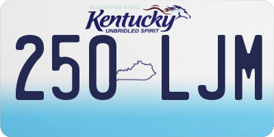 KY license plate 250LJM