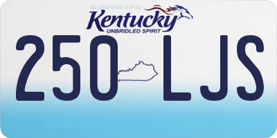 KY license plate 250LJS