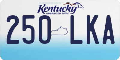 KY license plate 250LKA