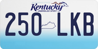 KY license plate 250LKB