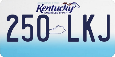 KY license plate 250LKJ
